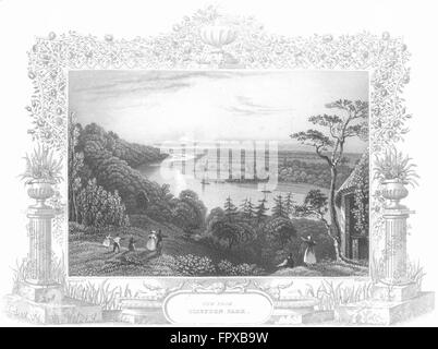 BUCKS: View from Cliveden Park: Tombleson, antique print 1830 Stock Photo