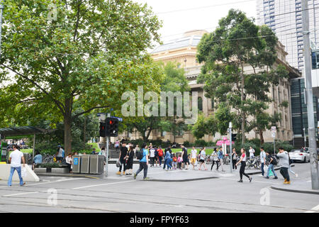 State Library of Victoria, Swanston Street, Melbourne, Victoria, Australia. Stock Photo