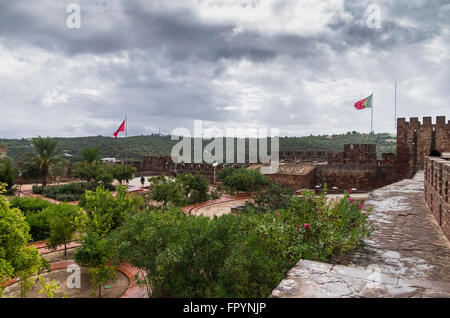 Silves castle, medieval city, ALgarve, Portugal, Europe Stock Photo