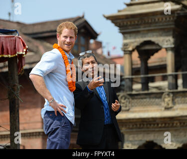 Patan, Nepal. 20th March, 2016. Prince Harry visits Patan Dubar Square during his five-day official visit to Nepal. Credit:  Dutourdumonde/Alamy Live News Stock Photo