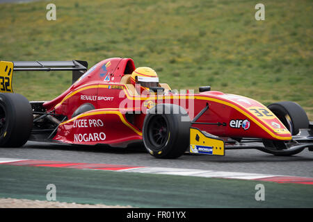 Montmelo, Spain. 19th Mar, 2016. Driver Daniel Harout. Challenge formula. V de V endurance Series. Montmelo, Spain. March 19, 2016 Credit:  Miguel Aguirre Sánchez/Alamy Live News Stock Photo