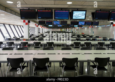 Montmelo, Spain. 19th Mar, 2016. Press room at the Circuit de Catalunya. Montmelo, Spain. March 19, 2016 Credit:  Miguel Aguirre Sánchez/Alamy Live News Stock Photo