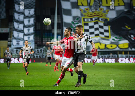 Porto, Portugal. 20th March, 2016. SL Benfica player Jonas in action during first league match between Boavista FC and SL Benfica at Boavista Stadium in Porto, on March 20, 2016. Credit:  Diogo Baptista/Alamy Live News Stock Photo