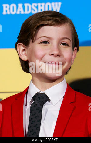 Tokyo, Japan. 21st March, 2016. Canadian child actor Jacob Tremblay attends the Japanese premiere for the film Room on March 21, 2016, Tokyo, Japan. Brie Larson won the Academy Award for Best Actress in a Leading Role for her role in Room. The film was also nominated for Best Motion Picture, Best Achievement in Directing, and Best Adapted Screenplay. Room hits Japanese theatres on March 18. Credit:  Rodrigo Reyes Marin/AFLO/Alamy Live News Stock Photo