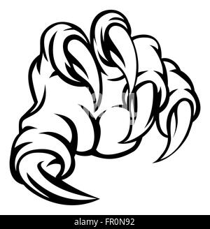 A monster claw hand illustration Stock Photo