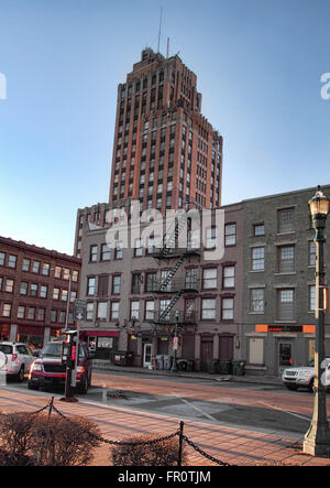 State Tower Building and Hanover Square, Syracuse, New York, March, 2016 Stock Photo