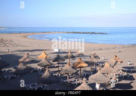Sandy Playa de las Cuevitas in Playa de las Americas in the south of Tenerife, Spain Stock Photo