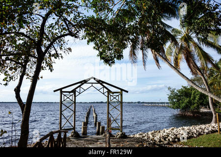 Fort Ft. Myers Florida,Thomas Edison & Henry Ford Winter Estates,historical museum,Caloosahatchee River,waterfront,water,former dock,FL160209043 Stock Photo