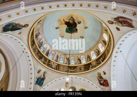 Florida Tarpon Springs,St Nicholas Greek Orthodox Cathedral,church,interior inside,inner dome,Saint Nicholas St,FL160212035 Stock Photo