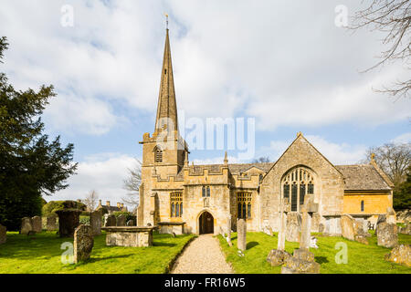 St Michael's and All Angels Parish Church Stanton Gloucester England UK Stock Photo