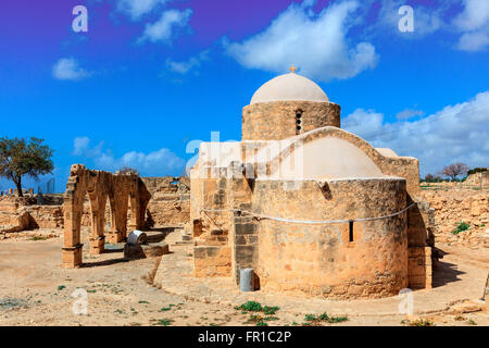 Ancient church of 'Panagia Odigitria' (the Guiding Blessed Virgin Mary) in Cyprus. Stock Photo