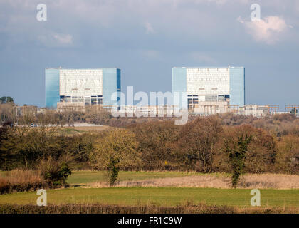 Somerset, UK - February 28, 2016: Hinkley Point Nuclear Power Station Somerset, UK. EDITORIAL USE ONLY Stock Photo