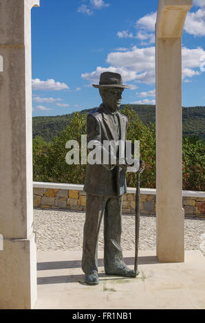 Jose Cavaco Vieira.statue, Alte city, Algarve, south Portugal, Europe, touristic village Stock Photo
