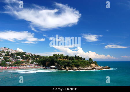 Picturesque gorgeous cliff in Ulcinj, Montenegro Stock Photo
