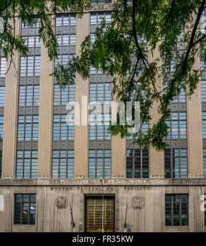 USPS Morgan General Mail Facility, 341 9th Avenue, New York, NY 10199, USA Stock Photo