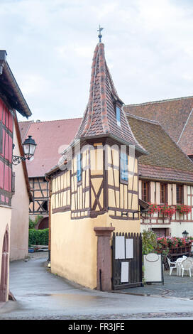 Idyllic scenery of Eguisheim, a village in Alsace, France Stock Photo