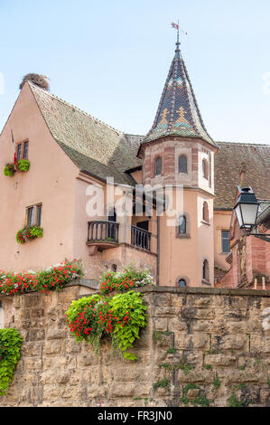 Idyllic scenery of Eguisheim, a village in Alsace, France Stock Photo