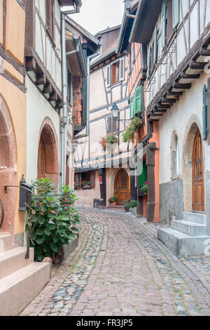 Idyllic scenery of Eguisheim, a village in Alsace, France Stock Photo