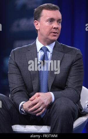 NRA Institute Executive Director Chris Cox during the annual American Conservative Union CPAC conference at National Harbor March 5, 2016 in Oxon Hill, Maryland. Stock Photo