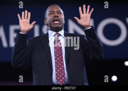 GOP Presidential candidate Ben Carson speaks during CPAC 2016 March 4 ...