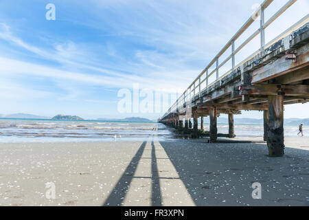 Petone wharf and beach Wellington New Zealand Stock Photo