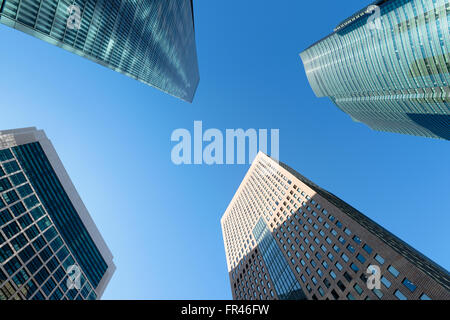 Shiodome financial district in Tokyo - Japan. Stock Photo