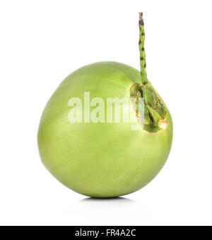 Green coconut Fruit isolated on white background Stock Photo