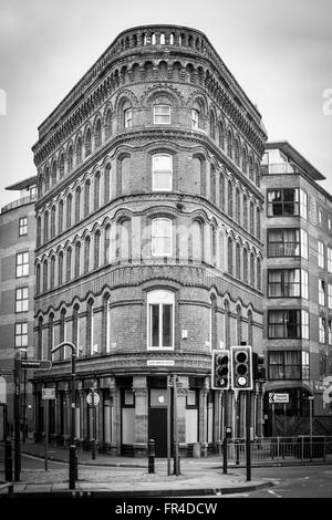 Leeds Bridge House,also known as the Flat Iron as the building in New York. Stock Photo