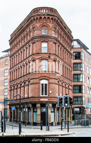 Leeds Bridge House,also known as the Flat Iron as the building in New York. Stock Photo