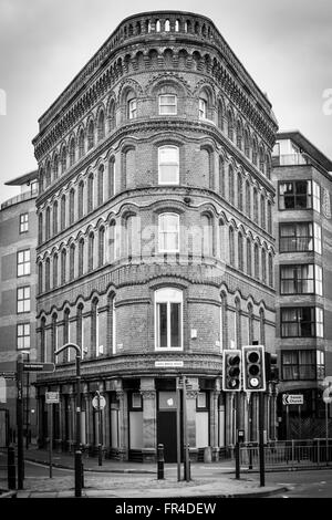 Leeds Bridge House,also known as the Flat Iron as the building in New York. Stock Photo