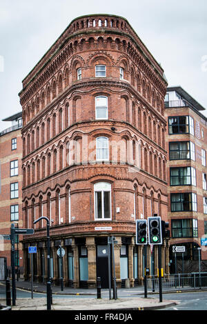 Leeds Bridge House,also known as the Flat Iron as the building in New York. Stock Photo