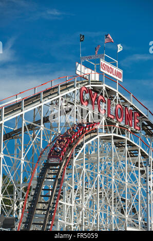 Cyclone Roller Coaster at Coney Island in New York Stock Photo - Alamy