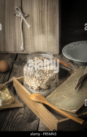 Components and accessories for cooking biscuits vertical Stock Photo