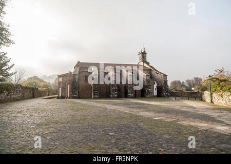 Colegiata Santa María a Real do Sar. Romanesque style century XII. Santiago de Compostela. Stock Photo