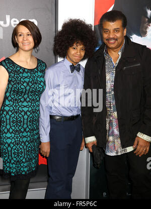 Astrophysicist Neil deGrasse Tyson with his wife Alice Young and son