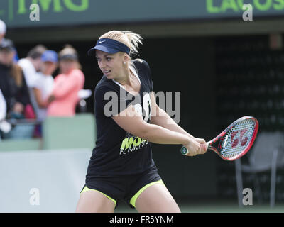 Key Biscayne, FL, USA. 21st Mar, 2016. Key Biscayne, FL - MARCH 21: Sabina Lisicki (GER) practices prior to the 2016 Miami Open at the Crandon Park Tennis Center in Key Biscayne Florida. Photographer Andrew Patron Credit: Andrew Patron/Zuma Wire © Andrew Patron/ZUMA Wire/Alamy Live News Stock Photo