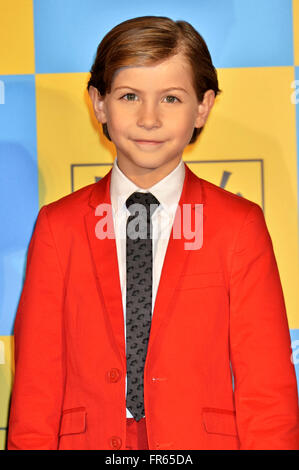 Child actor Jacob Tremblay attends the Japan Premiere for 'Room' at Roppongi Hills in Tokyo, Japan on March 21, 2016./picture alliance Credit:  dpa picture alliance/Alamy Live News Stock Photo