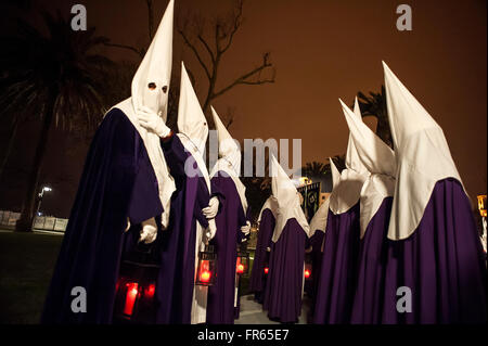 Santander, Spain. 21st March, 2016. On Monday evening takes place the procession of prayer in the Garden of Olives during the celebration of Holy Week in Santander  Credit:  JOAQUIN GOMEZ SASTRE/Alamy Live News Stock Photo