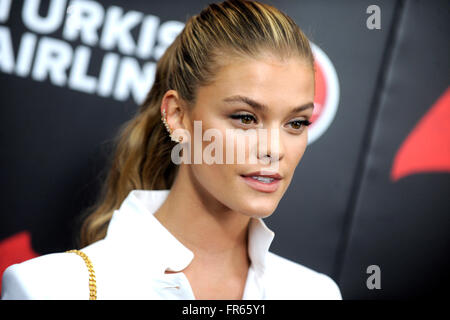 New York City. 20th Mar, 2016. Nina Agdal attends the 'Batman V Superman: Dawn Of Justice' New York premiere at Radio City Music Hall on March 20, 2016 in New York City./picture alliance © dpa/Alamy Live News Stock Photo