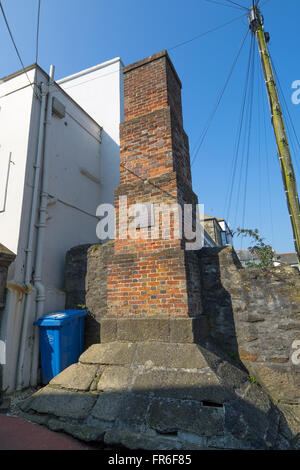 The King's Pipe, formerly used for the destruction of contraband tobacco, Town Quay, Falmouth England. Stock Photo