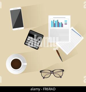 Flat design office concept vector Stock Vector