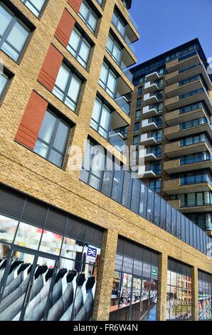 New apartment blocks being built by Berkeley Homes being built in the Royal Arsenal development in Woolwich, London, England, UK Stock Photo