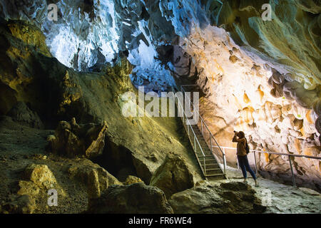 Republic of Macedonia, Saraj, the lake and canyonof Matka, Cave Brelo Stock Photo