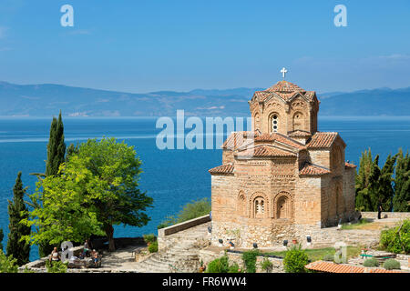 Republic of Macedonia, Lake Ohrid, the Church of St John of Kaneo Byzantine style of the XIIIth century Stock Photo