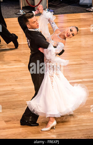 dancers dancing standard dance like slow waltz Stock Photo