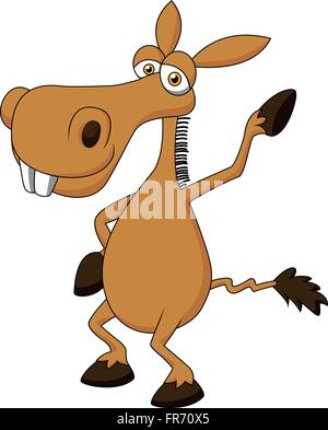 Cute donkey cartoon waving hand Stock Vector Image & Art - Alamy