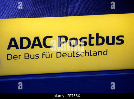 Markenname: 'ADAC Postbus', Berlin. Stock Photo