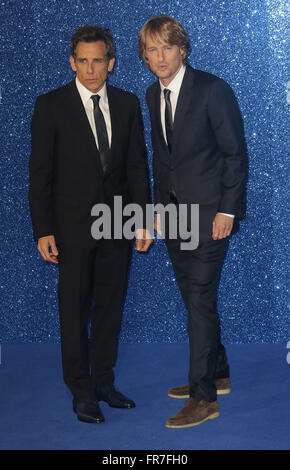 February 4, 2016 - Ben Stiller and Owen Wilson attending 'Zoolander No. 2' Special Screening at Empire Cinema, Leicester Square. Stock Photo