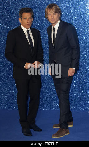 February 4, 2016 - Ben Stiller and Owen Wilson attending 'Zoolander No. 2' Special Screening at Empire Cinema, Leicester Square. Stock Photo