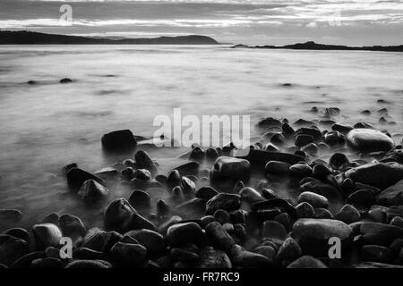 Images taken in galician coast (Spain) at sunset. Zone of Bens near the city of A Coruña, Galicia, Spain. Stock Photo